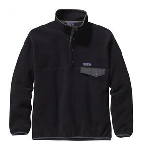 Patagonia Synchilla Men's Black and Gray Snap-T Fleece